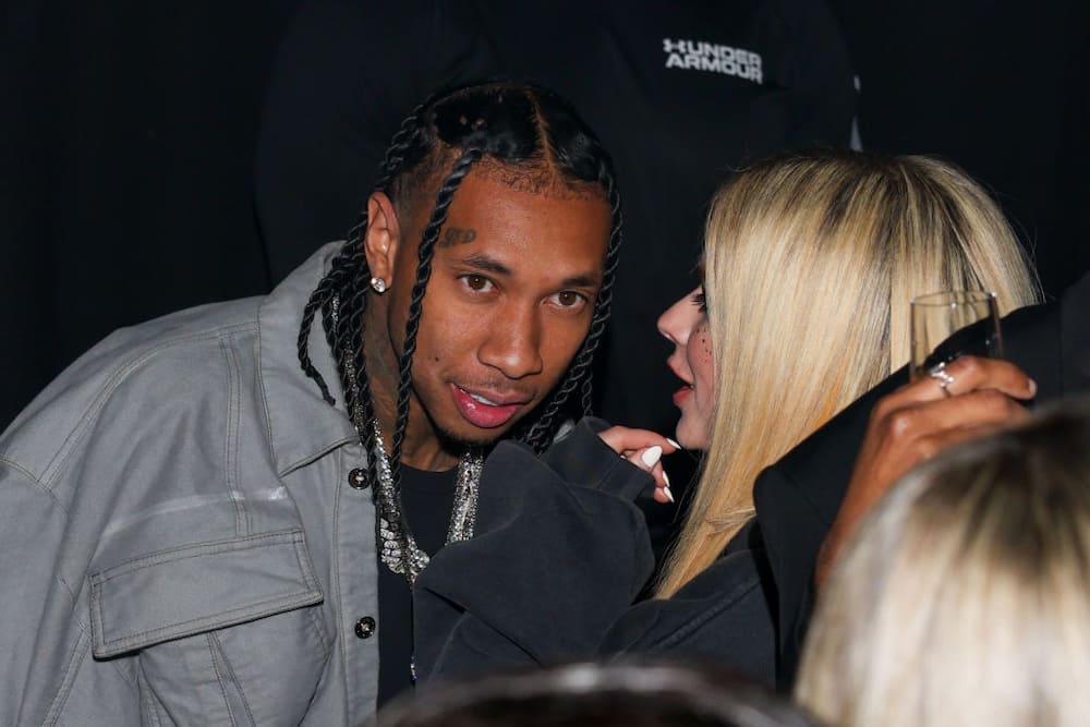 Tyga and Avril Lavigne attend the Mugler x Hunter Schafer party