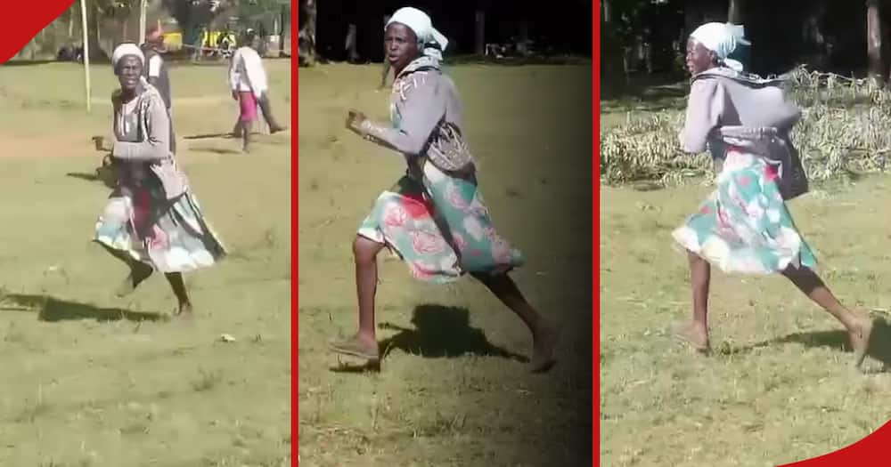 Eldoret mum runs with daughter Joan Jebet to cheer her on.