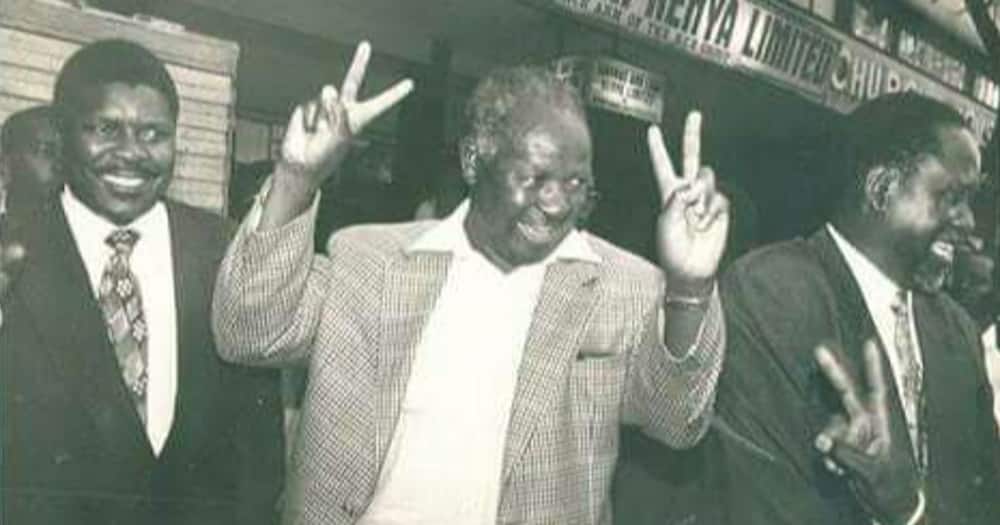 Kenneth Matiba. Photo: Raila Odinga.