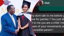 Francis Atwoli's Daughter Shares WhatsApp Chat of Dad Scolding Her for Sneaking into Party