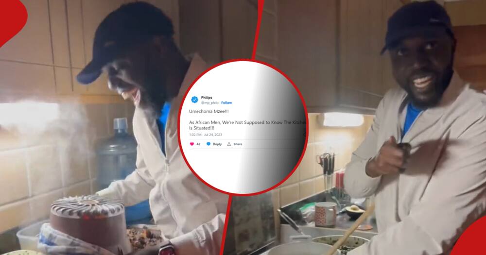Larry Madowo claps back at man who said men shouldn't cook