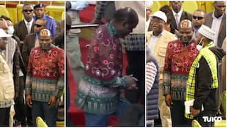 Wafula Chebukati Spotted in Majestic Kitenge Shirt as He Receives AU Observers at Bomas