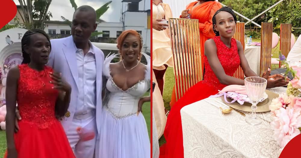 Dem wa Facebook (in red dress) attends Amber Ray and Kennedy Rapudo's daughter's birthday.