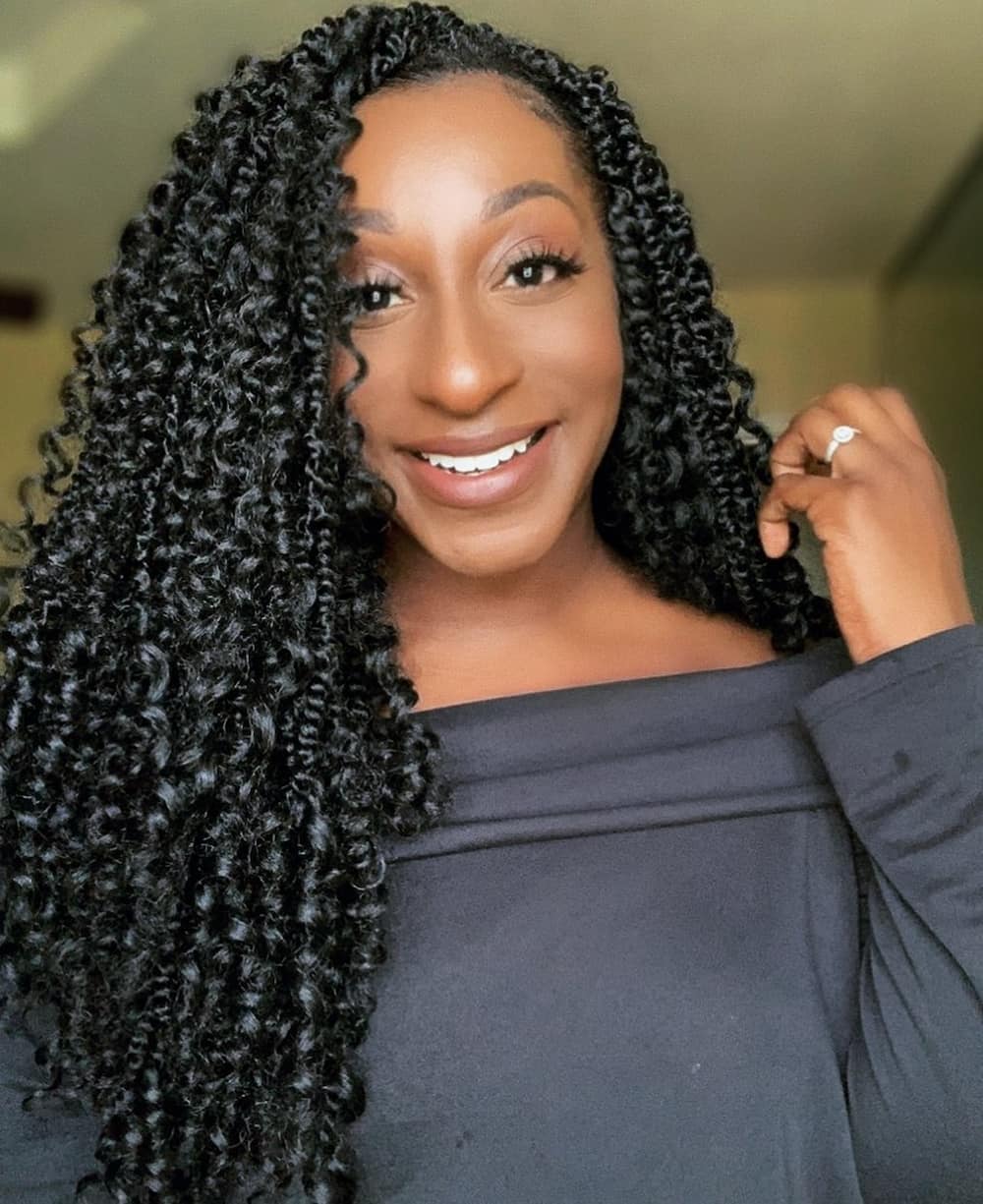 Big Knotless Braids With Curly Hair Hairstyles For Box Braids Afro