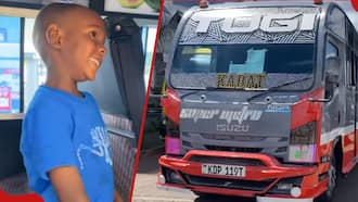 Heartwarming Moment as Comedian Njugush's Little Son Tugi Finally Sees New Matatu Named after Him