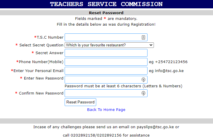 TSC payslip