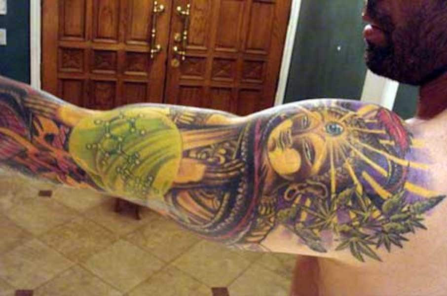 arm with joe rogan tattoo facebook photo tattoo  Stable Diffusion   OpenArt