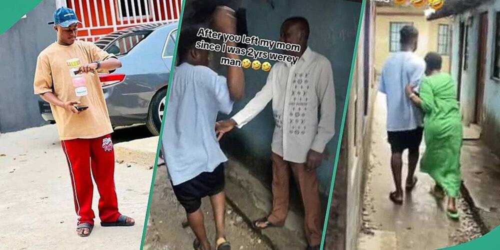 Man returns years after abandoning family Photo credit: @godwintrophyadokii/TikTok.Source: UGC