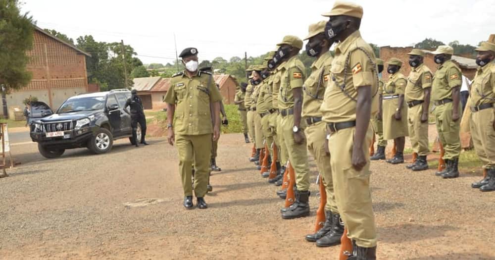 Uganda police officers.Photo: Uganda Police Force.