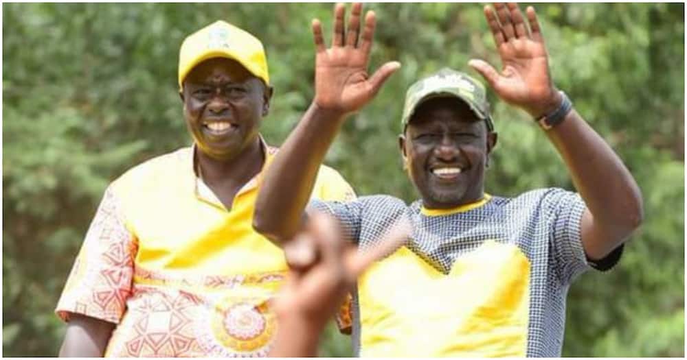 Deputy President William Ruto (r) and his running mate Rigathi Gachagua. Photo: William Ruto.