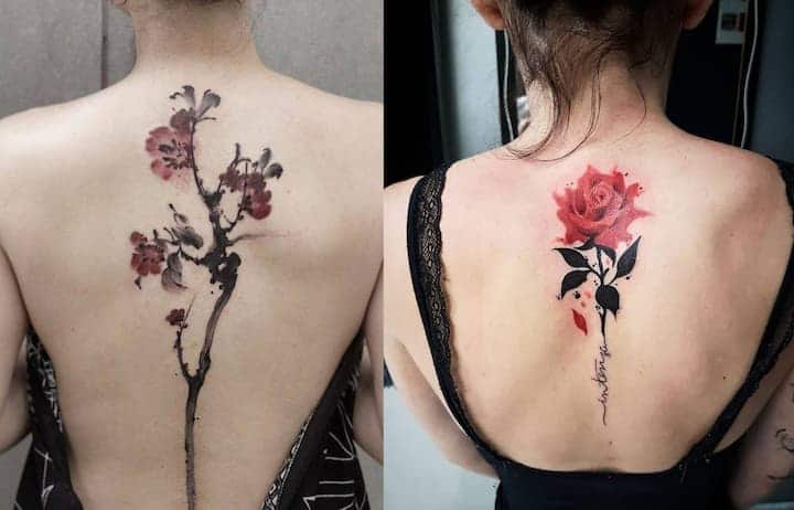 Flower Back Tattoos for Women by Deborah Genchi - Tattoo Insider