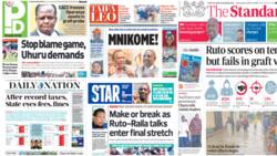 Kenyan Newspapers Review for November 20: Uhuru Confident Azimio Will Defeat William Ruto in 2027 Elections
