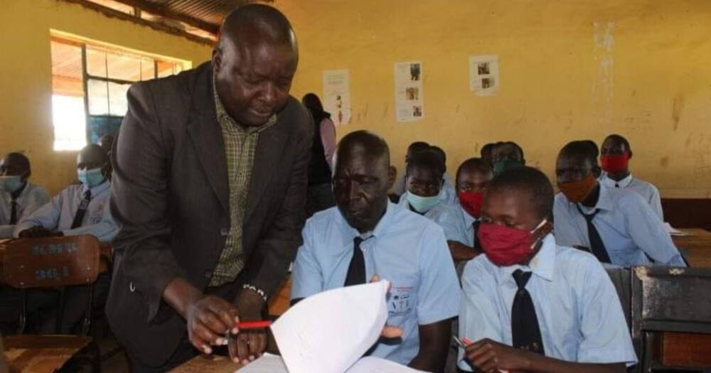 Martin Kimosop is the oldest student in his Form Two class.