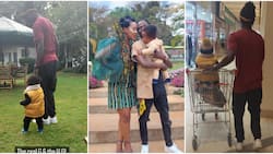 Juliani, Wife Lillian Nganga Step out With Son for Shopping
