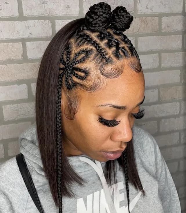 feed in braids with sew in