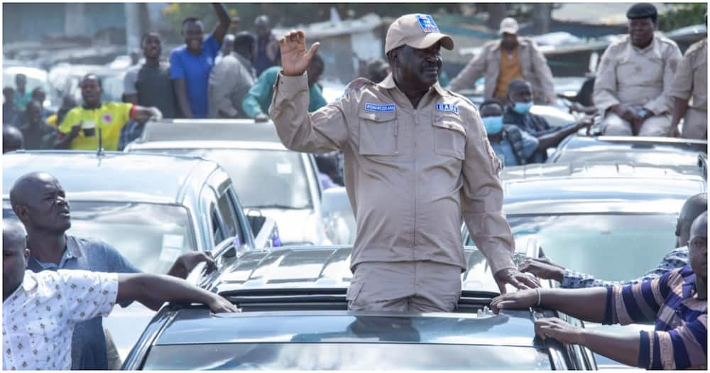 Raila Odinga leading protest rally in Nairobi: Photo: Raila Odinga