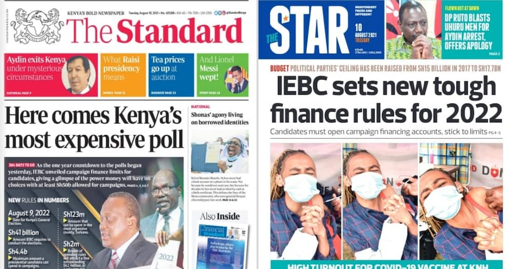 Kenyan Newspapers Review For August 10.