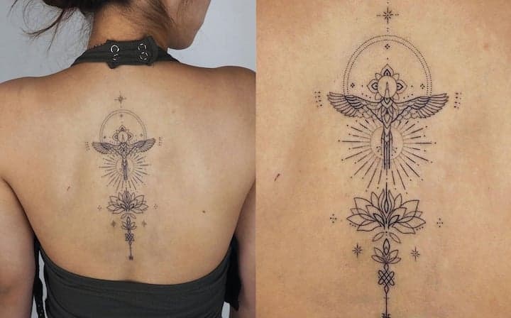 95 Spine Tattoos Worth Sitting Through Painful Sessions | Bored Panda