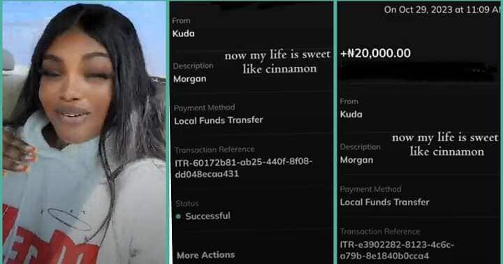Lady leaks screenshots of cash alerts from boyfriend of two weeks