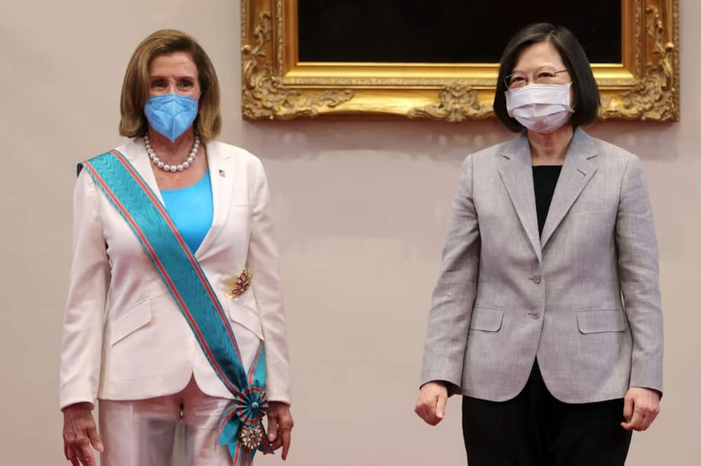 The Taiwan visit by US House Speaker Nancy Pelosi (L) has enraged China
