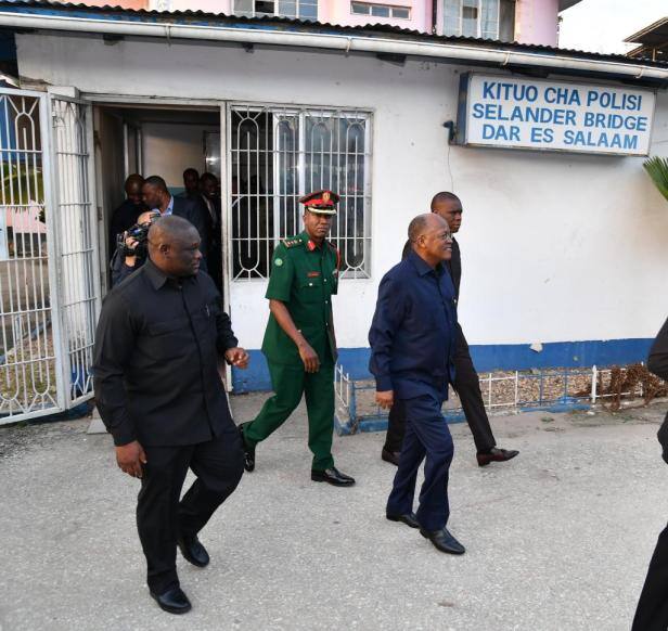 President Magufuli orders promotion of police woman for her integrity after visiting police post