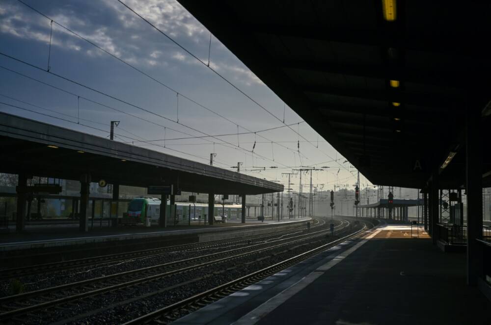 Stations were left empty in Germany on Friday as rail workers went on strike.