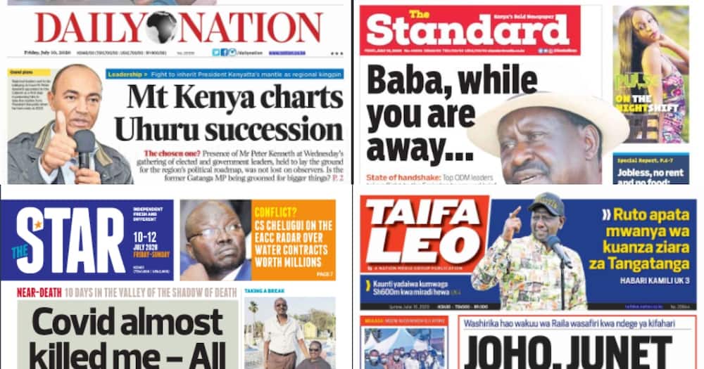 Kenyan newspapers review for July 10: 5 governors have installed ICU facilities in their private residences