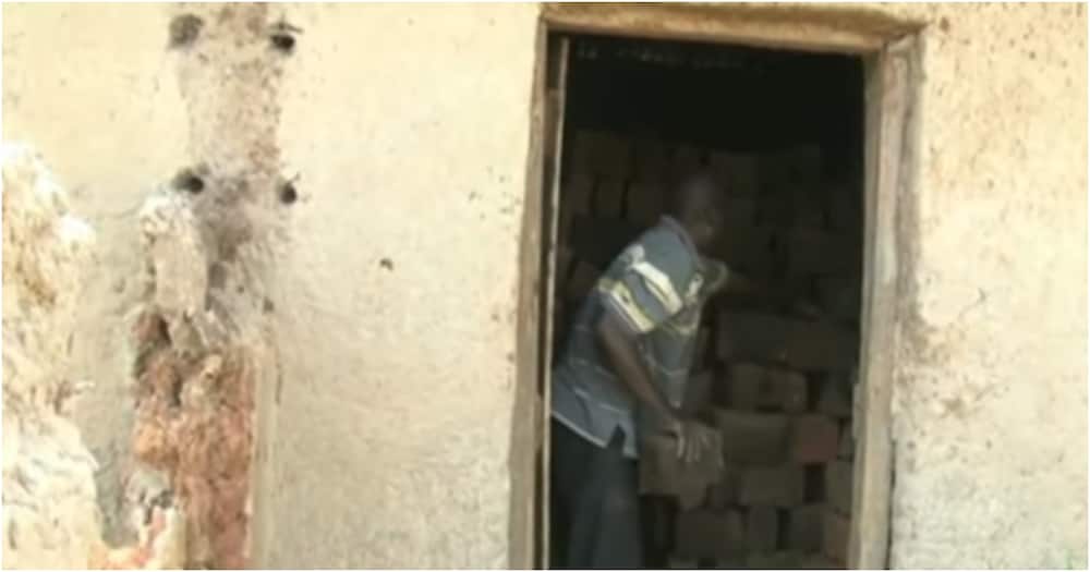 Bungoma blind man abandoned by wife making bricks to educate his children