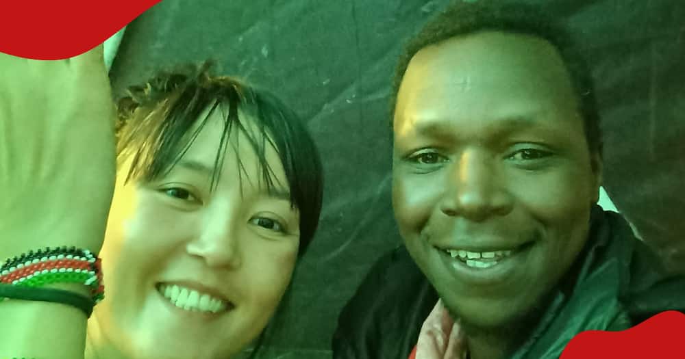 Cheruiyot having a good time with his friend days before his death.