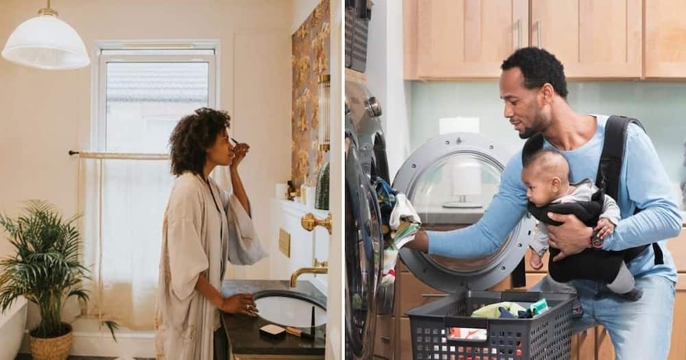 Woman shares photo of husband helping her get ready to go out