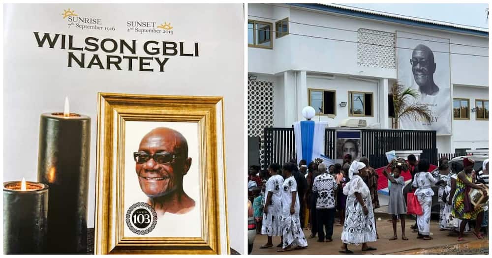 Funeral of Wilson Gbli Nartey who lived 103 years and had 20 wives