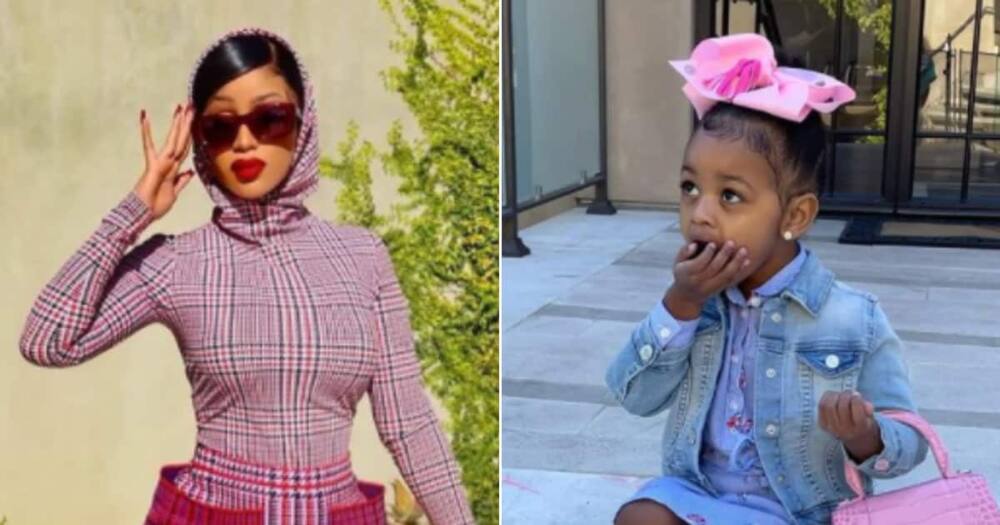 Cardi B's daughter Kulture, 2, shows off her $5K Chanel bag