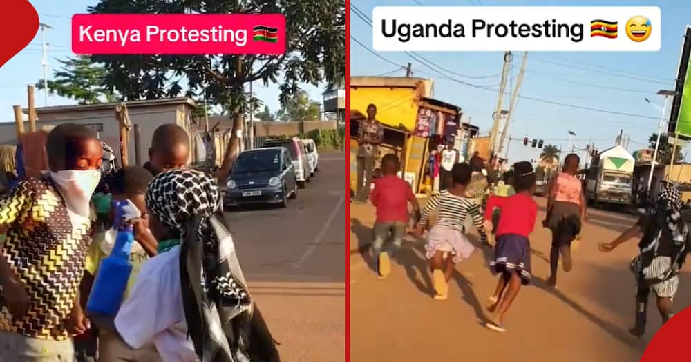Ugandan kids highlight protest differences between Kenya and Uganda.