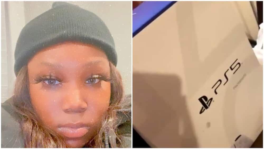 After lady bought herself PS5 game console worth N150, she goes online to 'cry' for TV