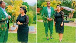 Winnie Odinga Stuns in Beautiful Designer Suit While Chilling with Reverend Lucy Natasha