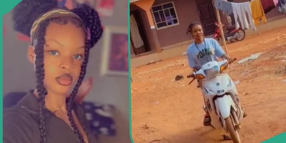 Mixed reactions as lady gets caught stealing her boyfriend's bike