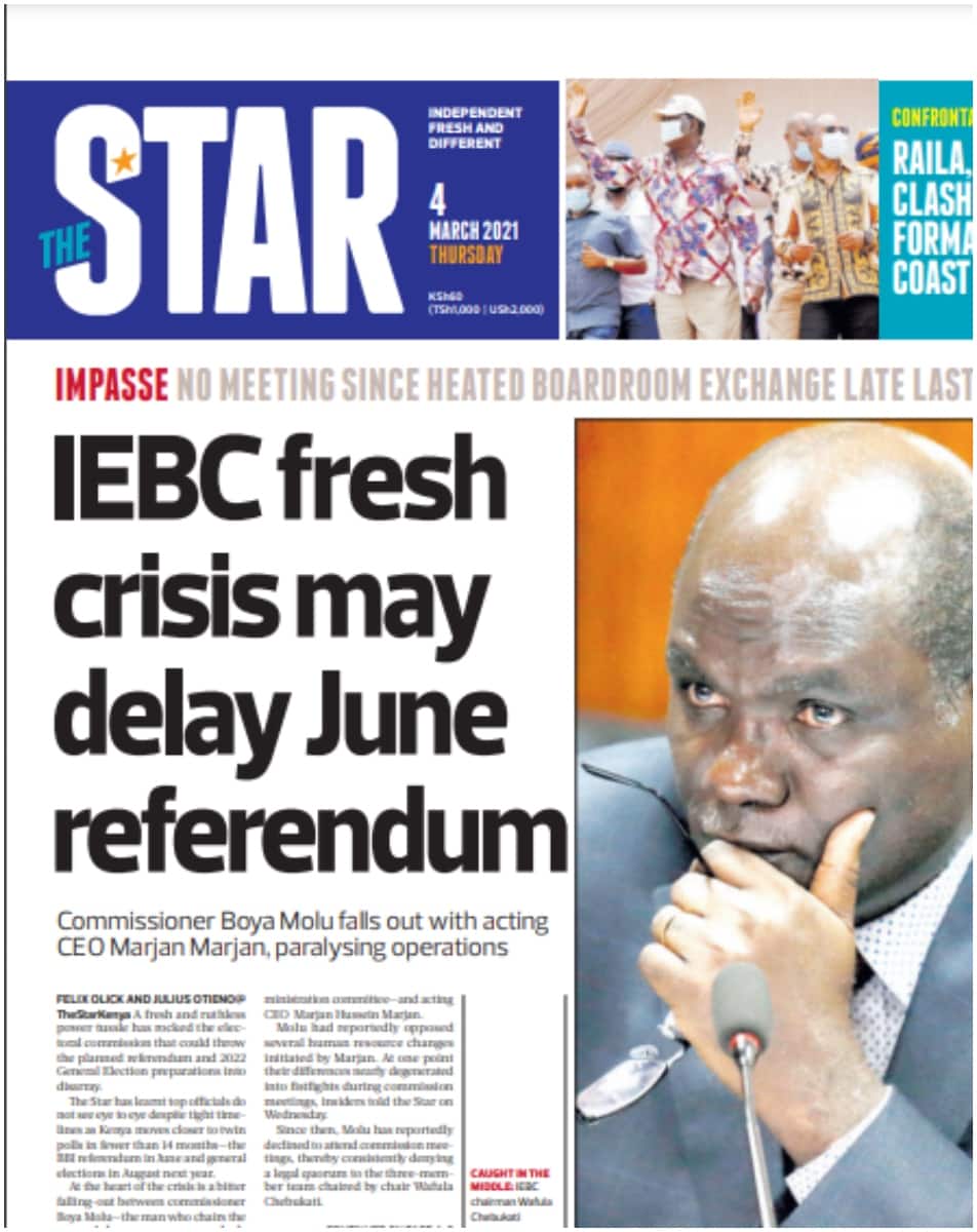 The Star newspaper for March 4. Photo: UGC.
