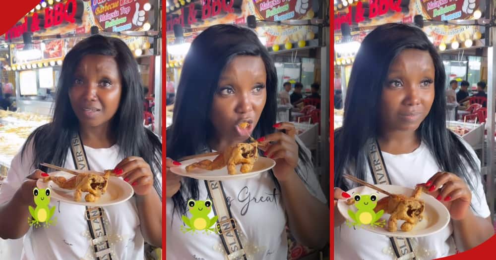 Kate Actress tried out Malaysia's street food.