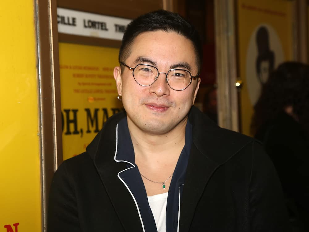Bowen Yang poses at the opening night of the new play "Oh, Mary!"