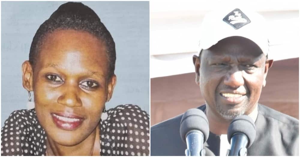 Collage of Janet Nduya (l) and DP William Ruto (r).