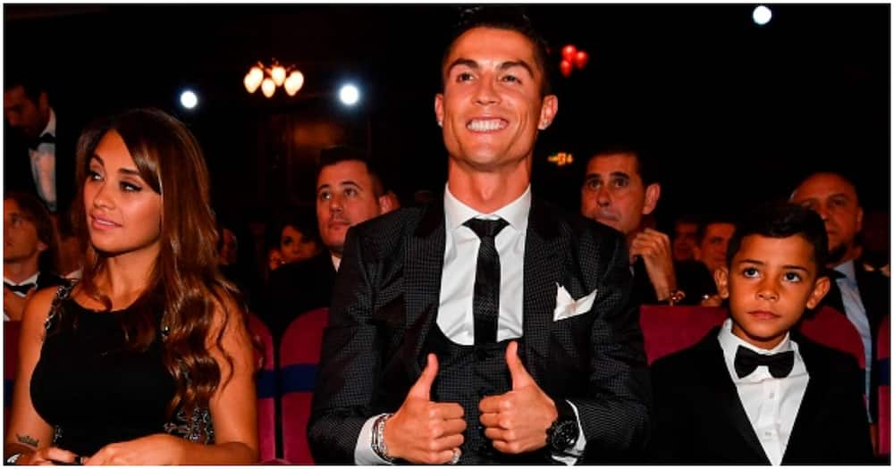 Cristiano Ronaldo during a past gala awards ceremony. Photo: Getty Images.