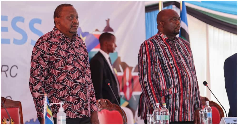 President Uhuru Kenyatta (L) at the Safari Park Hotel in Nairobi official opening of the Third Inter-Congolese Consultations of the Nairobi Peace Process. Photo: 4thPresidentKE.