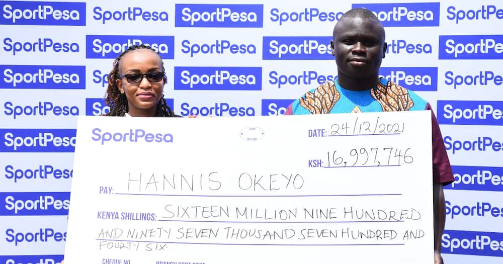 Hannis Okeyo who wo KSh 16.9 million said he would build the church in his area.