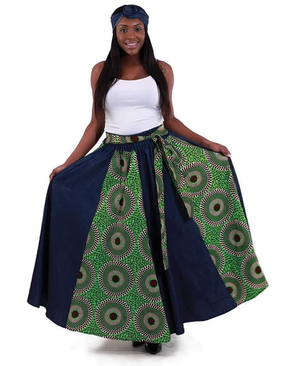 Latest long Ankara skirt (maxi) ideas for ladies (pictures) - Tuko.co.ke