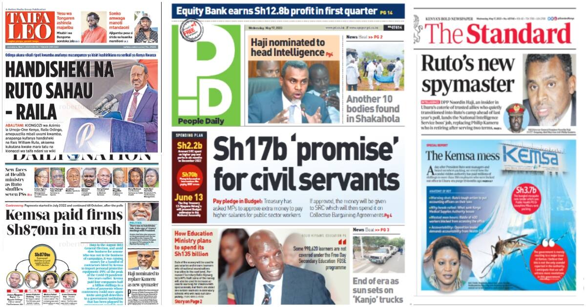 Kenyan Newspapers Review: Raila Odinga Denies Handshake Talks With ...