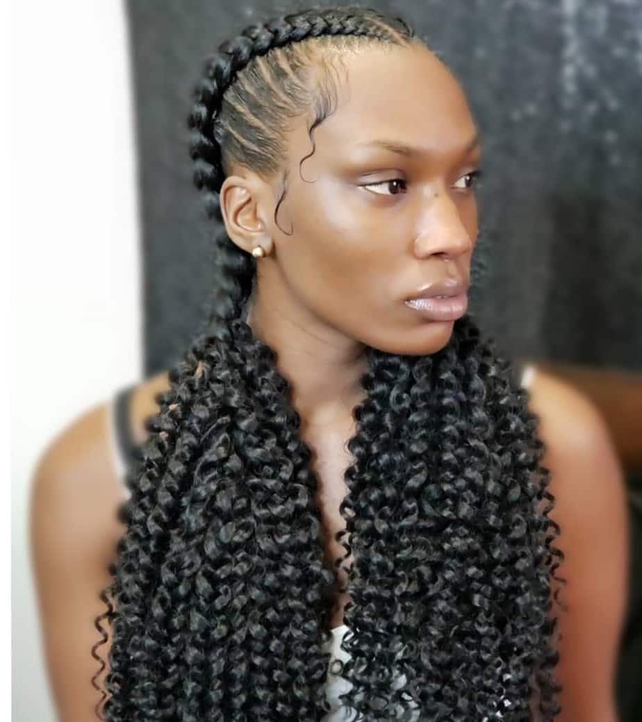 Two Cornrow Braids