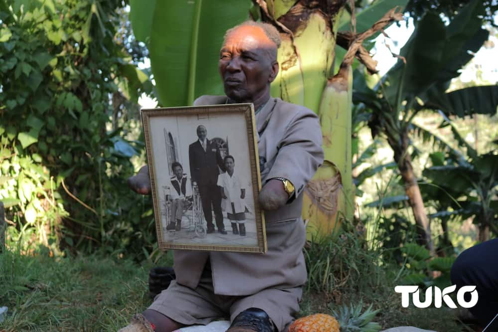 Meet 66-year-old Kiambu farmer with no arms and feet but can slice a pineapple like a pro