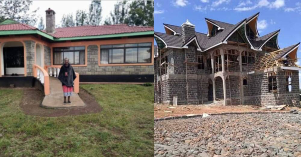 Kenyan lady who built parents house in 2012 finally constructs her mansion