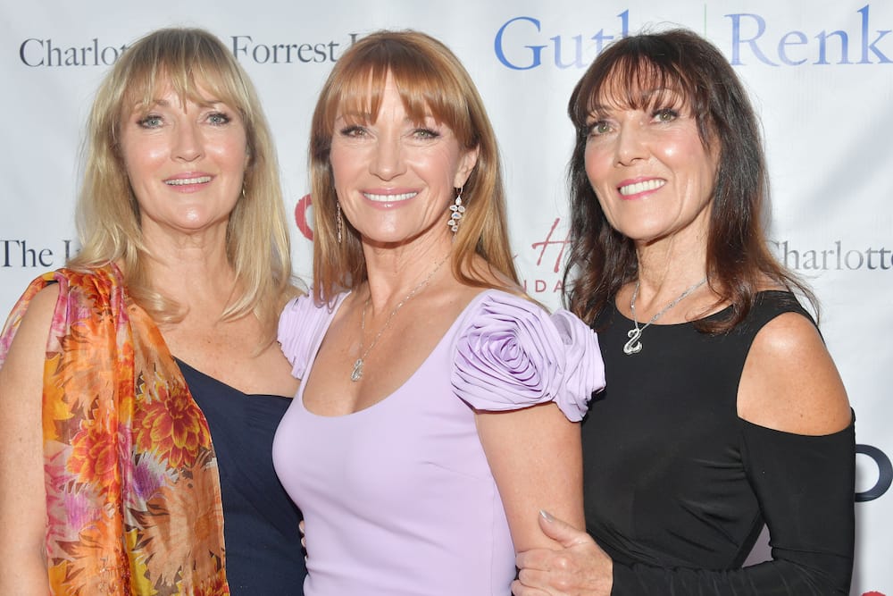 Jane Seymour poses with her sisters Anne Gould and Sally Frankenberg at The Open Hearts Foundation's 2019 Open Hearts Gala at SLS Hotel