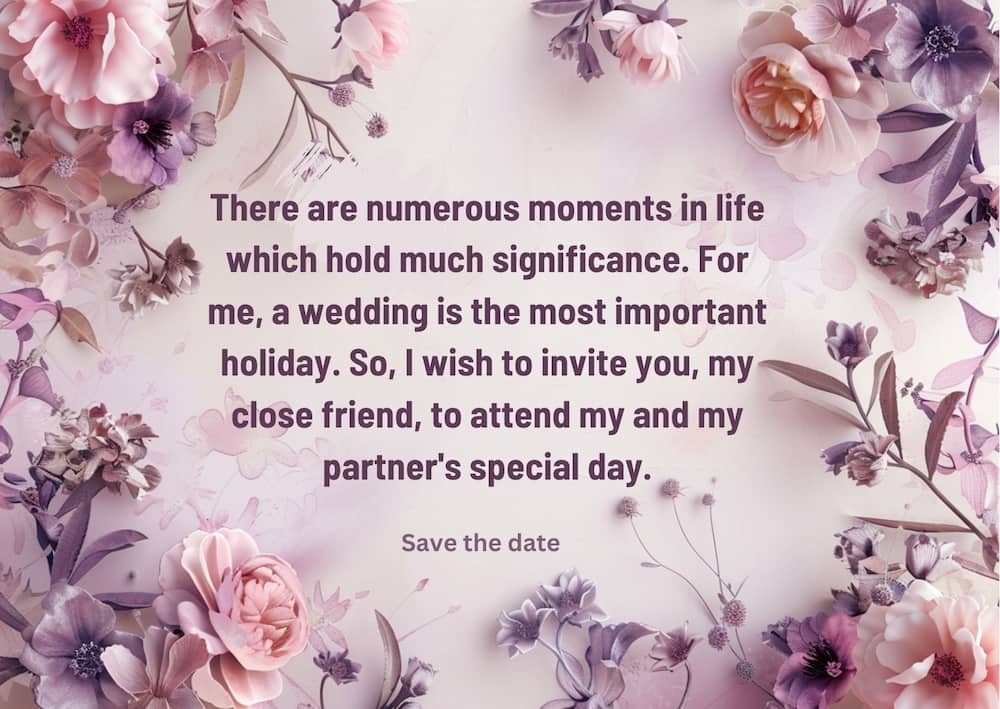 Creative wedding invitation wording for friends